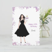 Gelukkige 20e verjaardag, mode, feestdagenkaart (Staand voorkant)