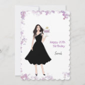 Gelukkige 20e verjaardag, mode, feestdagenkaart (Voorkant)