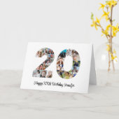 Gelukkige 20e Verjaardag Nummer 20 Aangepaste Foto Kaart (Gele Bloem)