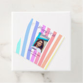 Gelukkige 20e Verjaardag regenboog rustieke boho l Bedankjes Labels (In situ)