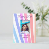 Gelukkige 20e Verjaardag regenboog rustieke boho l Briefkaart (Staand voorkant)