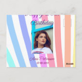 Gelukkige 20e Verjaardag regenboog rustieke boho l Briefkaart (Achterkant)