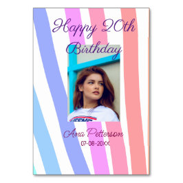 Gelukkige 20e Verjaardag regenboog rustieke boho l Kaart