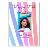 Gelukkige 20e Verjaardag regenboog rustieke boho l Kaart (Achterkant)