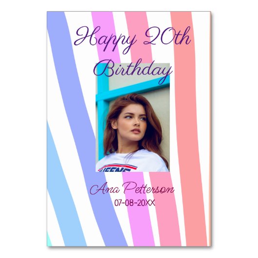 Gelukkige 20e Verjaardag regenboog rustieke boho l Kaart (Achterkant)