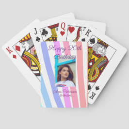 Gelukkige 20e verjaardag regenboog rustieke boho l pokerkaarten
