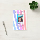 Gelukkige 20e verjaardag regenboog rustieke boho l post-it® notes (Kantoor)