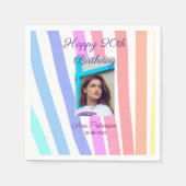 Gelukkige 20e Verjaardag regenboog rustieke boho l Servet (Voorkant)