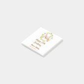 Gelukkige 20e verjaardag rode naam monogram krans post-it® notes (Schuin)