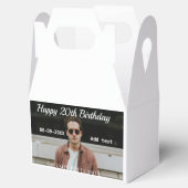 Gelukkige 20ste verjaardag eenvoudige foto naam to bedankdoosjes (Geopend)