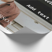 Gelukkige 20ste verjaardag eenvoudige foto naam to cadeaupapier (Hoek)