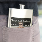 Gelukkige 20ste verjaardag eenvoudige foto naam to flacon (Voorbeeld)