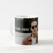 Gelukkige 20ste verjaardag eenvoudige foto naam to koffiemok (Voorkant links)