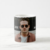 Gelukkige 20ste verjaardag eenvoudige foto naam to koffiemok (Center)