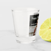 Gelukkige 20ste verjaardag eenvoudige foto naam to shot glas (Links)