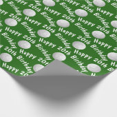 Gelukkige 20ste Verjaardag golfballen Cadeaupapier (Hoek)