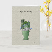 Gelukkige 21e verjaardag kaart! kaart (Gele Bloem)