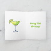 Gelukkige 21e verjaardag Margarita Kaart (Binnen)