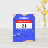 Gelukkige 21e verjaardagskaart voor een hardloper kaart (Gele Bloem)