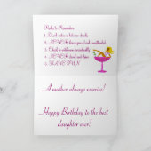 Gelukkige 21ste Verjaardag aan een dochter Kaart (Binnen)