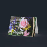 Gelukkige 21ste verjaardag Dochter-Roze Rose Bouqu Kaart<br><div class="desc">Dit is een mooie kaart voor de 21e verjaardag van je dochter,  met een roze roos en andere verschillende bloemen in een winkelmandje boeket,  en een mooi vers van mij,  dat je natuurlijk kunt aanpassen / personaliseren om aan je behoeften te voldoen!</div>