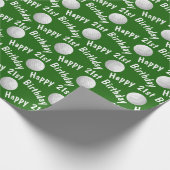 Gelukkige 21ste Verjaardag golfballen Cadeaupapier (Hoek)