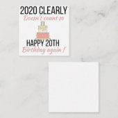 Gelukkige 21ste verjaardag, grappige 21ste verjaar informatiekaartje (Voorkant / Achterkant)