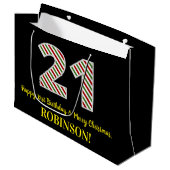 Gelukkige 21ste Verjaardag & Vrolijk Kerstmis, Dou Groot Cadeauzakje (Voorkant Gekanteld)