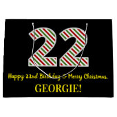 Gelukkige 22e Verjaardag & Vrolijk Kerstmis, Douan Groot Cadeauzakje (Voorkant)