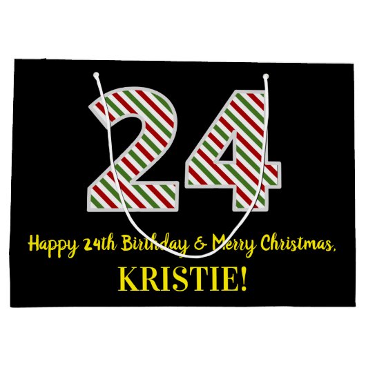 Gelukkige 24e Verjaardag & Vrolijk Kerstmis, Douan Groot Cadeauzakje (Achterkant)