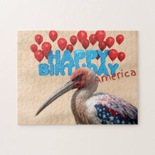 Gelukkige 250e verjaardag Amerika Patriotische Ibi Legpuzzel