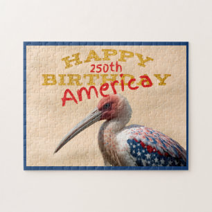 Gelukkige 250e verjaardag Amerika Patriotische Ibi Legpuzzel