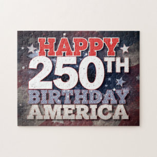 Gelukkige 250e verjaardag Amerika Patriottische Vl Legpuzzel