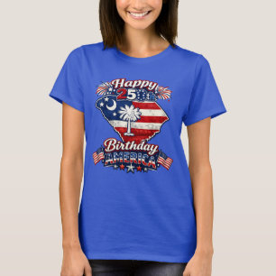 Gelukkige 250e verjaardag Amerika South Carolina K T-shirt