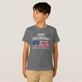 Gelukkige 250e verjaardag VS 4 juli T-shirt (Voorkant volledig)