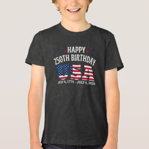 Gelukkige 250e verjaardag VS 4 juli Tri-Blend Shirt