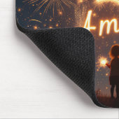 Gelukkige 250ste verjaardag Amerika in vuurwerk Muismat (Hoek)