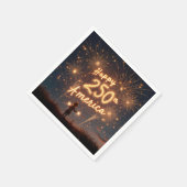 Gelukkige 250ste verjaardag Amerika in vuurwerk Servet (Hoek)