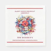 Gelukkige 250ste verjaardag van Amerika Servet (Voorkant)