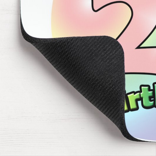 Gelukkige 25e verjaardag (roze) muismat (Hoek)