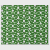 Gelukkige 25ste Verjaardag golfballen Cadeaupapier (Vlak)