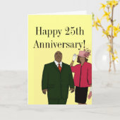 Gelukkige 25ste verjaardag kaart (Gele Bloem)