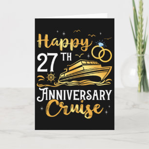 Gelukkige 27e verjaardag Cruise Gouden Bruiloft Tr Kaart