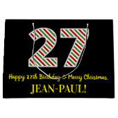 Gelukkige 27e Verjaardag & Vrolijk Kerstmis, Douan Groot Cadeauzakje (Voorkant)