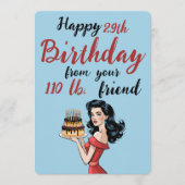 Gelukkige 29e verjaardag van je 110 lb vriend Grap (Voorkant)