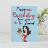 Gelukkige 29e verjaardag van je 110 lb vriend Grap (Staand voorkant)