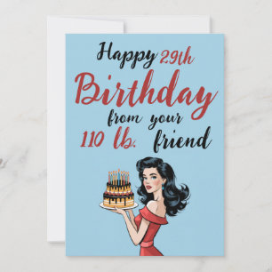 Gelukkige 29e verjaardag van je 110 pond vriend Fu Kaart