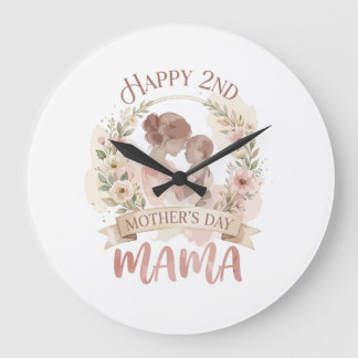 Gelukkige 2e Moederdag Mama voor Mannen Vrouwen Ki Grote Klok