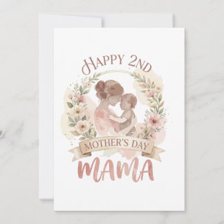 Gelukkige 2e Moederdag Mama voor Mannen Vrouwen Ki Kaart