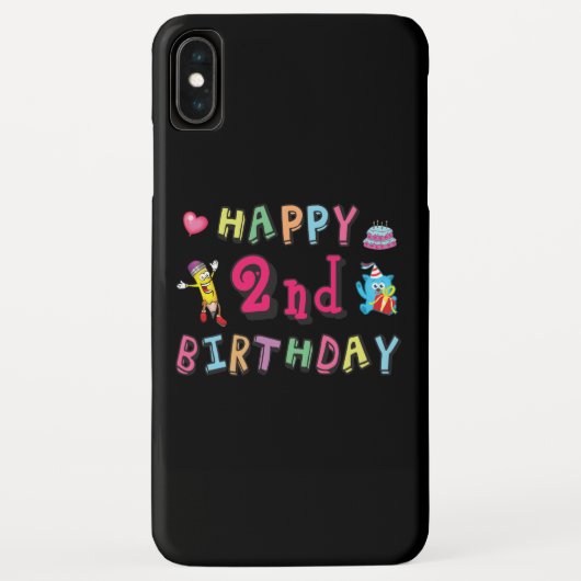 Gelukkige 2e verjaardag. 2 jaar verjaardag. Case-Mate iPhone case (Achterkant)